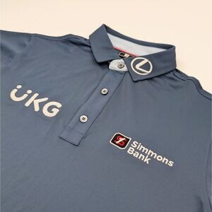 FootJoy Tour Issue Polo Mens Small Blue Performance Golf Embroidered‎ Logos